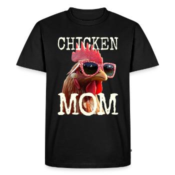 Chicken Mom Chicken Mom Farmer's Wife Mother's Day Chickens - Men's Premium Organic T-Shirt - black - Front - Nico (187cm)
