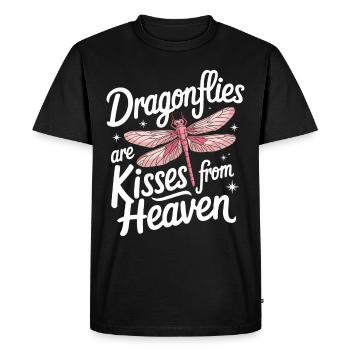 Dragonfly Dragonflies Insects Nature - Men's Premium Organic T-Shirt - black - Front - Nico (187cm)