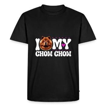 J’adore mon Chow Chow - T-shirt Premium bio Homme - noir - Devant - Nico (187cm)