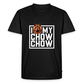 J’adore mon Chow Chow - T-shirt Premium bio Homme - noir - Devant - Nico (187cm)