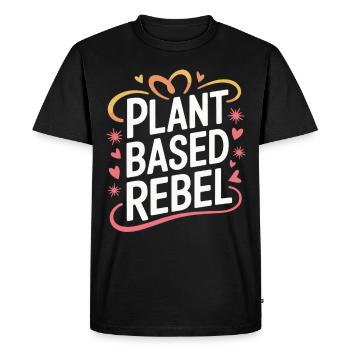 Végétarien Végétalien Végétarien Végétarien - T-shirt Premium bio Homme - noir - Devant - Nico (187cm)
