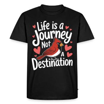 Cardinal Red Cardinal Vogel Red Cardinal - Men's Premium Organic T-Shirt - black - Front - Nico (187cm)