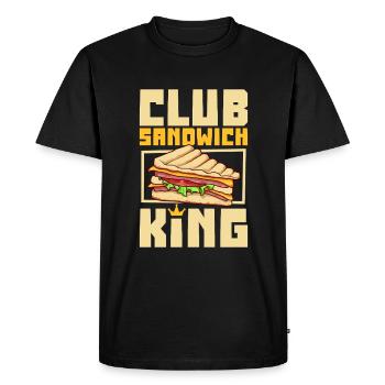 Club Sandwich King - T-shirt Premium bio Homme - noir - Devant - Nico (187cm)