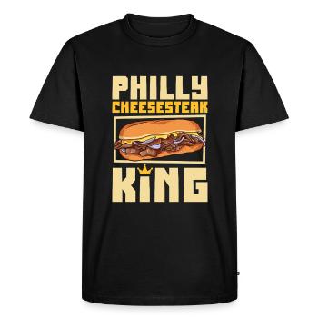 Roi du cheesesteak Philly - T-shirt Premium bio Homme - noir - Devant - Nico (187cm)