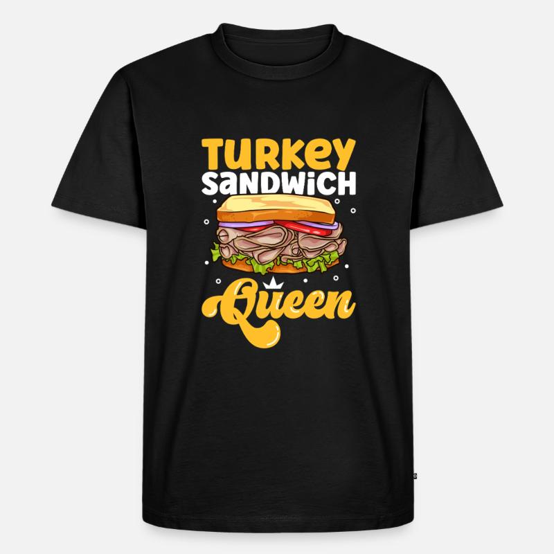 Turkey Sandwich Queen - Männer Premium Bio T-Shirt - Schwarz