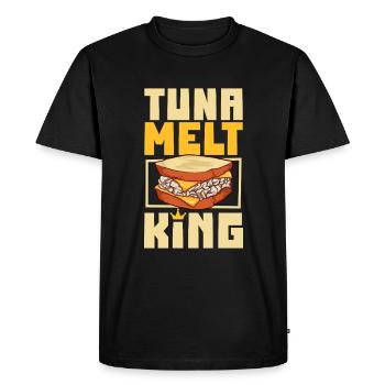 Sandwich au thon fondu King - T-shirt Premium bio Homme - noir - Devant - Nico (187cm)