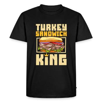 Sandwich à la dinde King - T-shirt Premium bio Homme - noir - Devant - Nico (187cm)