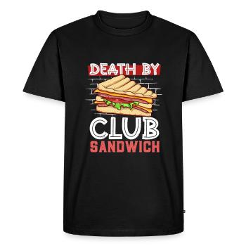 Mort par Club Sandwich - T-shirt Premium bio Homme - noir - Devant - Nico (187cm)