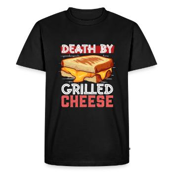 Death by Grilled Cheese Sandwich - Men's Premium Organic T-Shirt - black - Front - Nico (187cm)