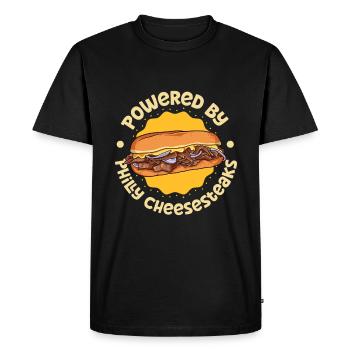 Propulsé par Philly Cheesesteak - T-shirt Premium bio Homme - noir - Devant - Nico (187cm)