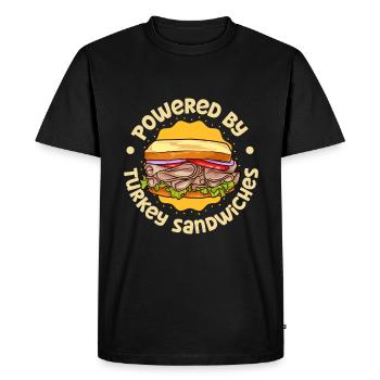 Propulsé par Turkey Sandwich - T-shirt Premium bio Homme - noir - Devant - Nico (187cm)