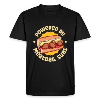 Propulsé par Meatball Sub - T-shirt Premium bio Homme - noir - Devant - Nico (187cm)