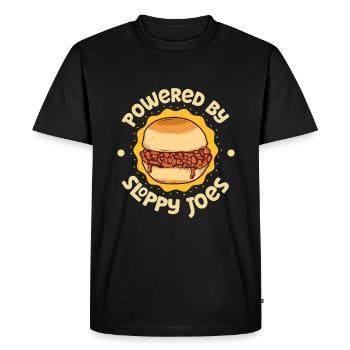 Powered by Sloppy Joe - Men's Premium Organic T-Shirt - black - Front - Nico (187cm)