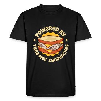 Propulsé par Tuna Melt Sandwich - T-shirt Premium bio Homme - noir - Devant - Nico (187cm)