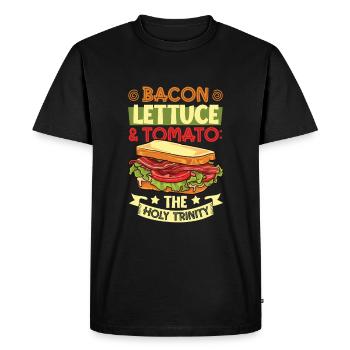 The Holy Three - BLT sandwich - Men's Premium Organic T-Shirt - black - Front - Nico (187cm)