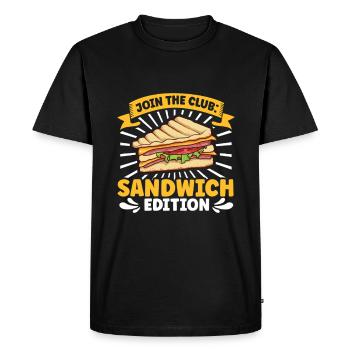 Rejoignez le Club - Club Sandwich - T-shirt Premium bio Homme - noir - Devant - Nico (187cm)