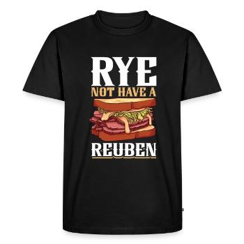 Why not a Reuben - Men's Premium Organic T-Shirt - black - Front - Nico (187cm)