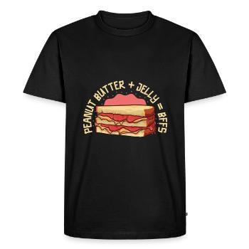 Best Friends - Peanut Butter and Jelly Sandwich - Men's Premium Organic T-Shirt - black - Front - Nico (187cm)