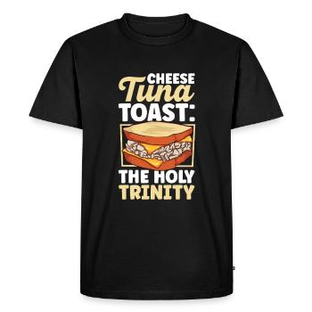 The Sacred Three - Tuna Melt Sandwich - Men's Premium Organic T-Shirt - black - Front - Nico (187cm)