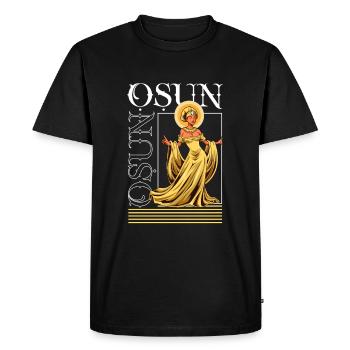 Dieu Yoruba - Osun - T-shirt Premium bio Homme - noir - Devant - Nico (187cm)