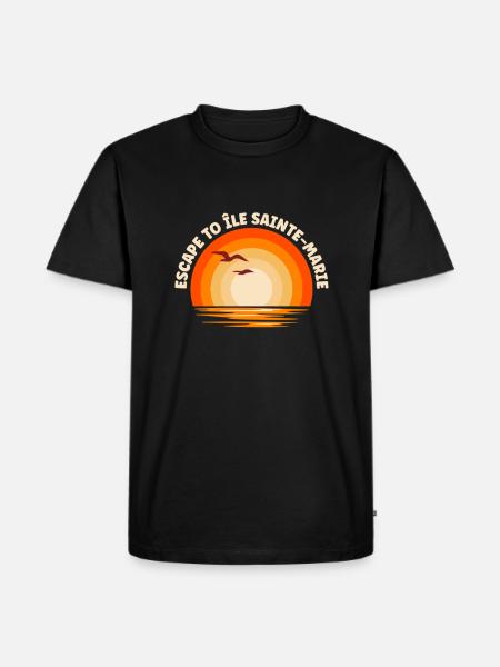 I'm fleeing to Île Sainte-Marie - Men's Premium Organic T-Shirt - black