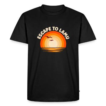 I'm fleeing to Lamu - Men's Premium Organic T-Shirt - black - Front - Nico (187cm)