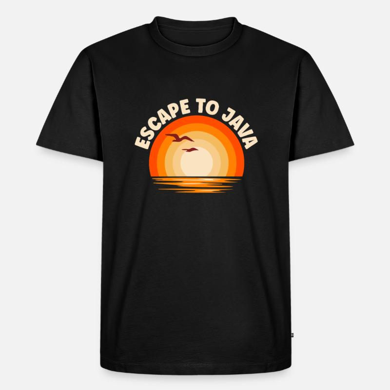 Je fuis vers Java - T-shirt Premium bio Homme - noir