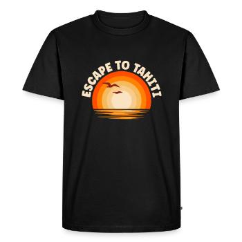 I'm fleeing to Tahiti - Men's Premium Organic T-Shirt - black - Front - Nico (187cm)