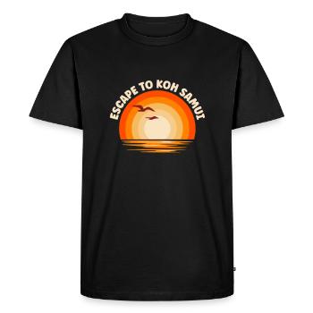 Je fuis vers Koh Samui - T-shirt Premium bio Homme - noir - Devant - Nico (187cm)