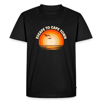 I'm fleeing to Cape Town - Men's Premium Organic T-Shirt - black - Front - Nico (187cm)