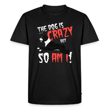 Spanish Water Dog Crazy 5 - Men's Premium Organic T-Shirt - black - Front - Nico (187cm)