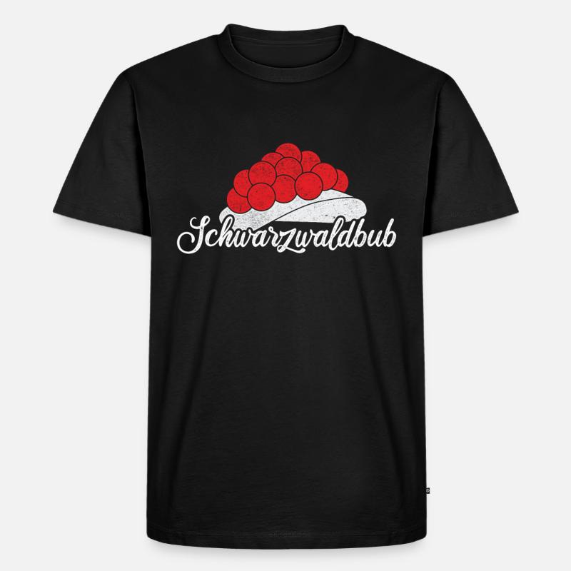 Bollenhut Schwarzwaldbub - Männer Premium Bio T-Shirt - Schwarz