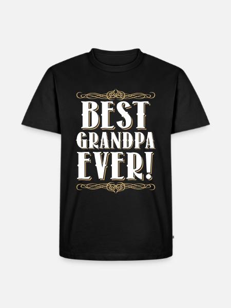 Opa Großvater - Männer Premium Bio T-Shirt - Schwarz