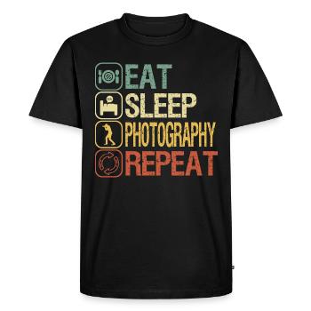 Photographe - T-shirt Premium bio Homme - noir - Devant - Nico (187cm)