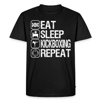 Kickboxeur - T-shirt Premium bio Homme - noir - Devant - Nico (187cm)