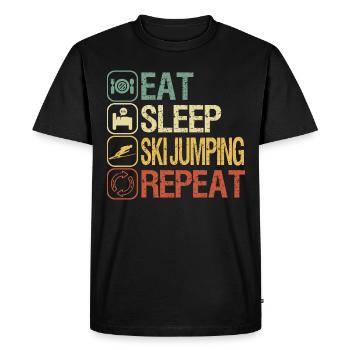 ski jumping - Men's Premium Organic T-Shirt - black - Front - Nico (187cm)