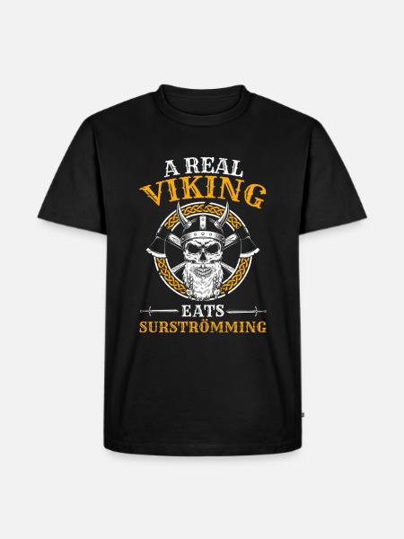 Surstromming fish Viking saying - Men's Premium Organic T-Shirt - black