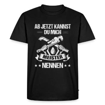 Anlagenmechaniker Installateur Meister - Männer Premium Bio T-Shirt - Schwarz - Vorne - Nico (187cm)