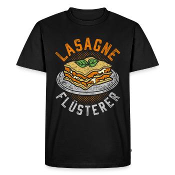 Retro Lasagnes Chuchotement - T-shirt Premium bio Homme - noir - Devant - Nico (187cm)