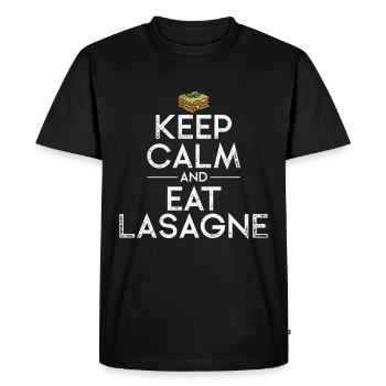 Lasagne run-up - Men's Premium Organic T-Shirt - black - Front - Nico (187cm)