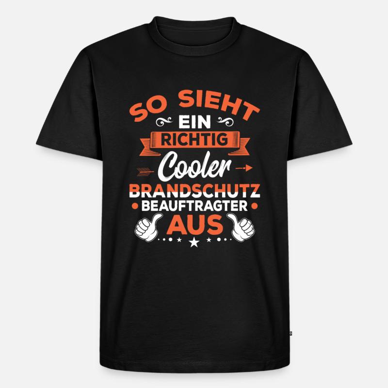 Brandschutzbeauftragter Beruf Brandschutz - Männer Premium Bio T-Shirt - Schwarz