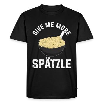 Spätzle Spruch Schwaben - Men's Premium Organic T-Shirt - black - Front - Nico (187cm)