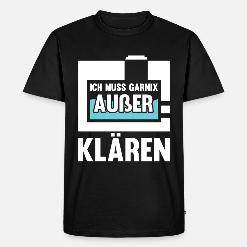 Fachkraft Abwassertechnik Kläranlage - Männer Premium Bio T-Shirt - Schwarz