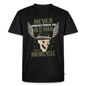 Moto Motard Motard Motards - T-shirt Premium bio Homme - noir - Devant - Nico (187cm)
