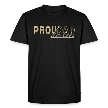 Proudad Proud Father 1999 Cadeau de la fête des pères - T-shirt Premium bio Homme - noir - Devant - Nico (187cm)