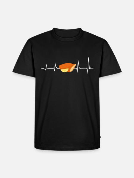 Schnitzelfan Heartbeat Schnitzel - T-shirt Premium bio Homme - noir