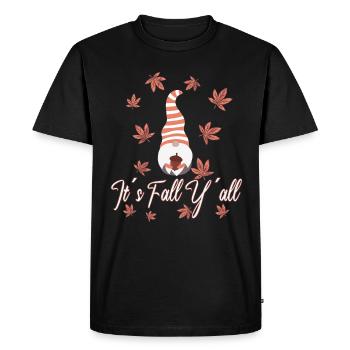 Amoureux des elfes Thanksgiving Fall - T-shirt Premium bio Homme - noir - Devant - Nico (187cm)