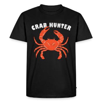 Funny Crab Hunter Food Crabs - Men's Premium Organic T-Shirt - black - Front - Nico (187cm)