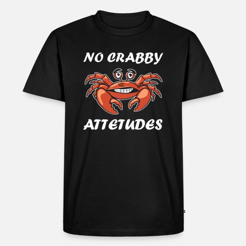 No digging attacks funny crab - Men's Premium Organic T-Shirt - black