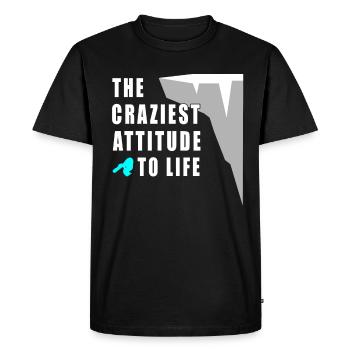 Le sentiment le plus fou de sauter de falaise - T-shirt Premium bio Homme - noir - Devant - Nico (187cm)